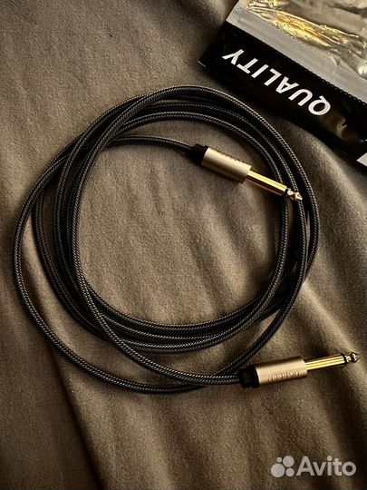 Кабель переходник джек - джек 6,35, медь, 3 м