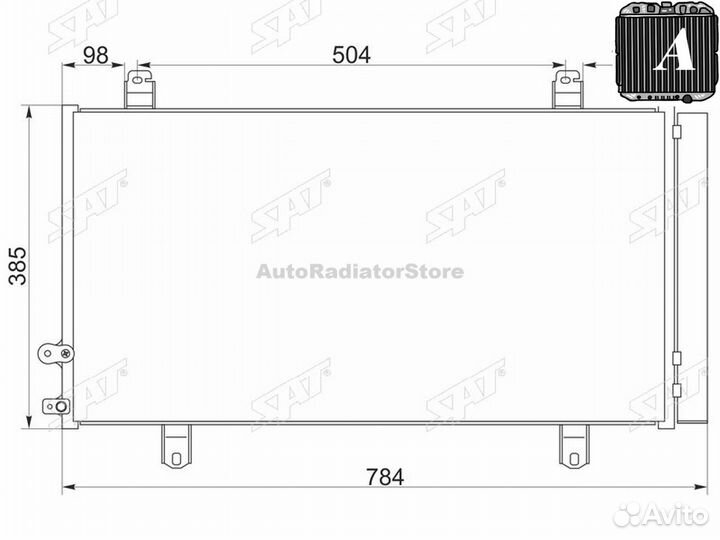 Sttyl63940 Радиатор кондиционера Toyota Camry (XV50) 11-21 / Lexus ES200 15-18 / ES250 12-18 / ES300