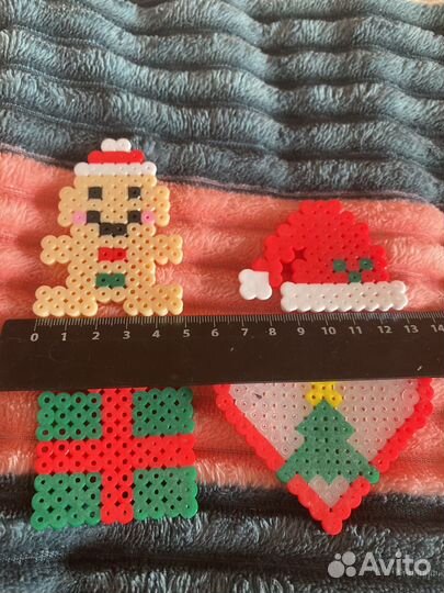 Новогодние фигурки из термо мозаики