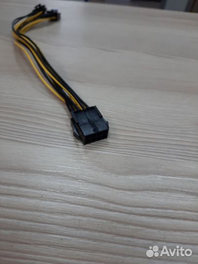 Переходник c 8 pin на 2 по 6+2 на видеокарту 30 cм