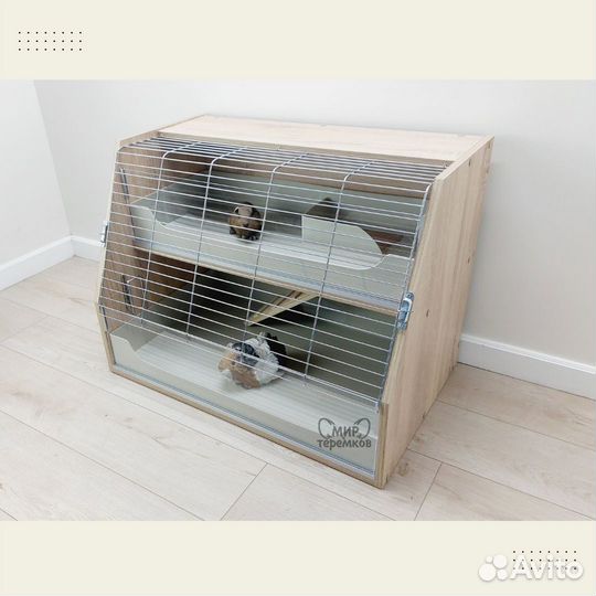 Клетка для морских свинок 80х50х60 см,сонома,скос3