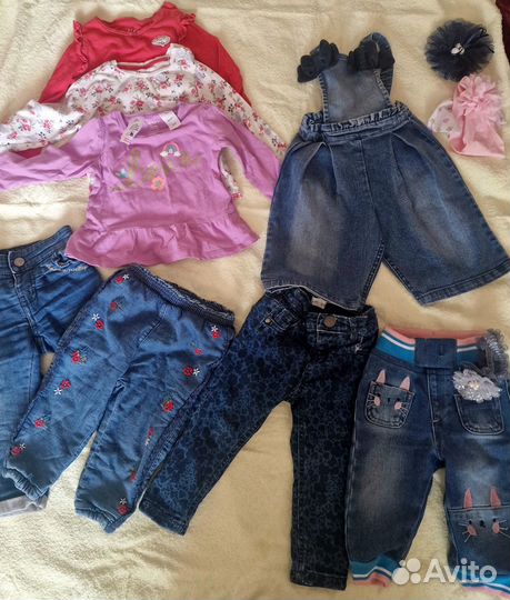 Пакет фирменных вещей на девочку 68 74