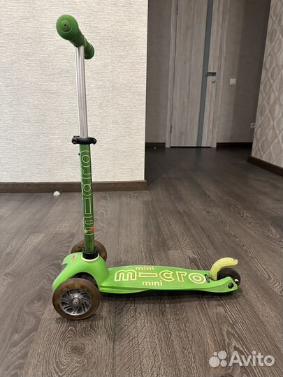 Самокат Mini Micro LED зеленый