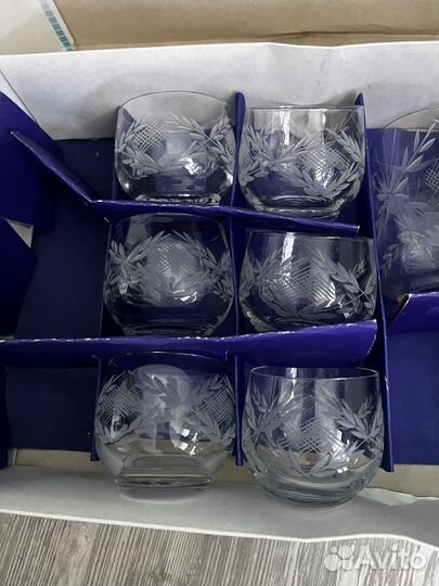 Бокалы + рюмки из хрусталя