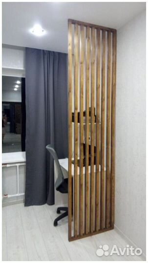 Зонирующая перегородка из дерева