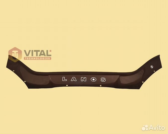 Спойлер капота (мухобойка) Chevrolet Lanos