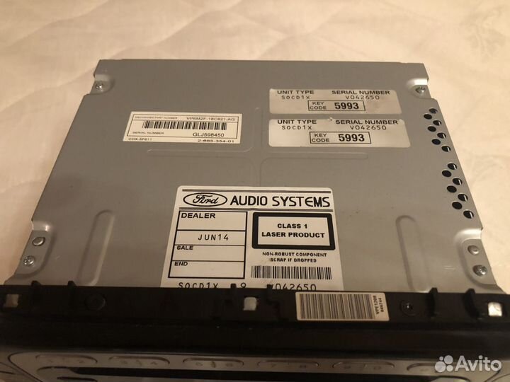 Магнитола штатная sony для Ford. MP3