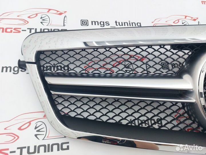 Решетка E-class W212 09-13 хром полоса и хром обод