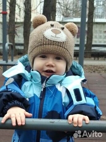 Шапка медведь и звезды H&M 1-2 года