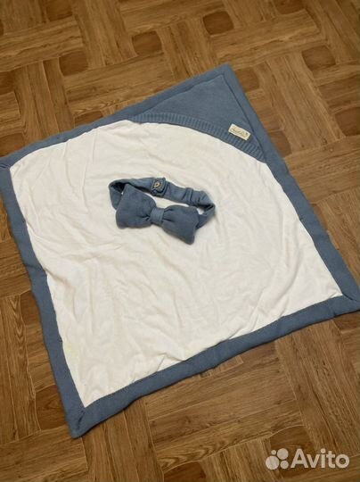 Конверт (одеяло) вязаный утепленный на выписку