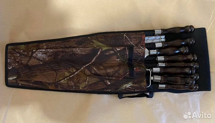 Набор шашлычный в чехле премиум подарочный