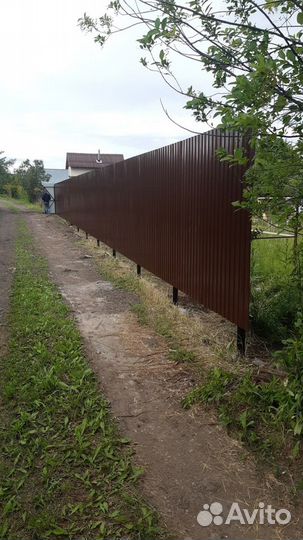 Заборы из профнастила под ключ любой сложности