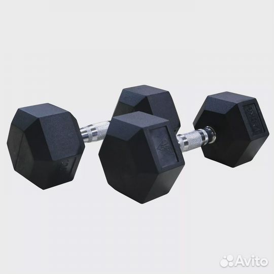 Гантели DFC Гексагональные, 2 шт. по 15 кг