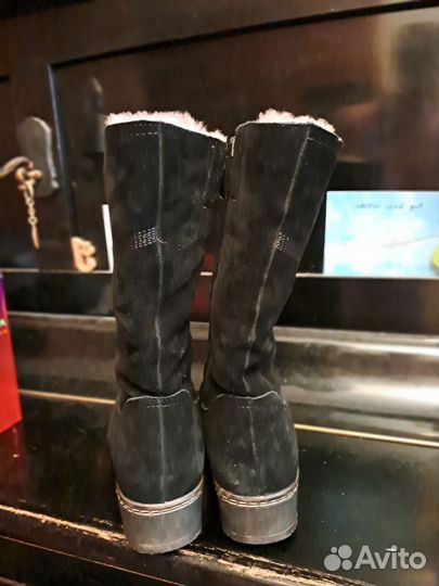 Сапоги зимние замша р.39