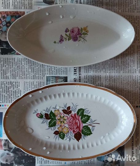 Посуда, тарелки, блюда селедочницы СССР. Винтаж