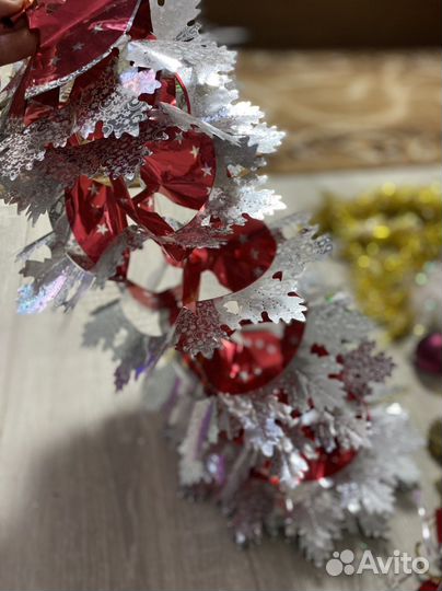 2 пакета Украшения для елки бу
