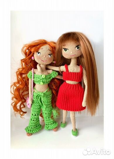 Кукла вязаная крючком на каркасе