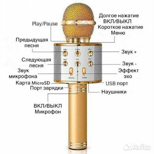 Беспроводной караоке- микрофон
