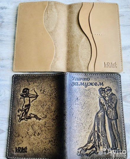 Комплект обложек из натуральной кожи