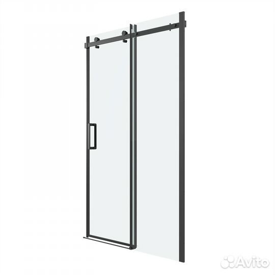 Дверь в нишу Classic (130*195) черн мат, прозр ст