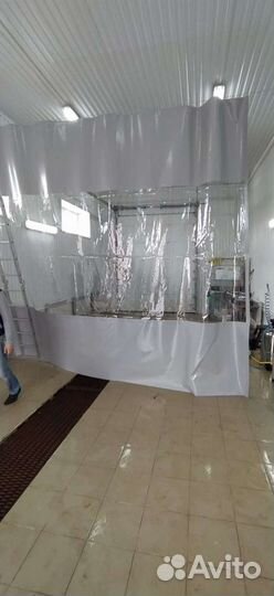 Шторы тентовые с прозрачной пвх вставкой