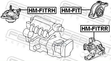 Подушка двигателя правая (гидравлическая) hmfit