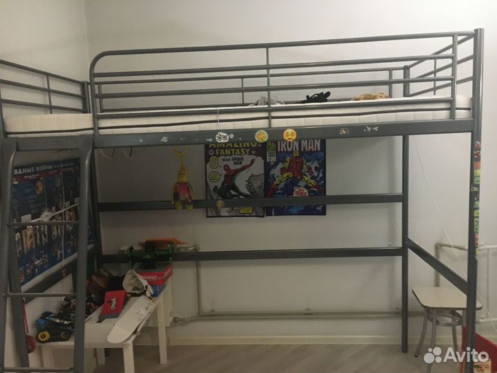 Кровать-чердак IKEA с ортопедическим матрацом