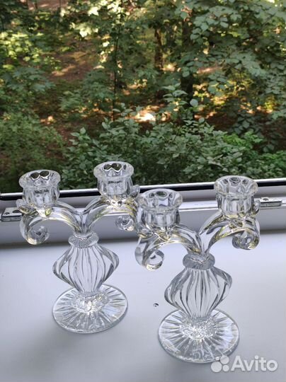 Подсвечник канделябр хрустальный
