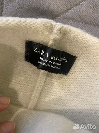 Шапка Zara Палантин шарф Zara кашемир шапка бини