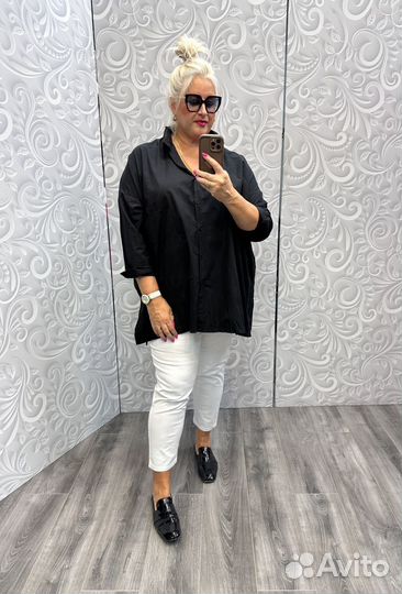 Креативная рубашка оверсайз