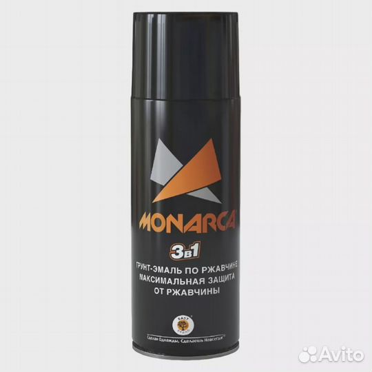 Грунт-эмаль Monarca черный матовый, 520 мл