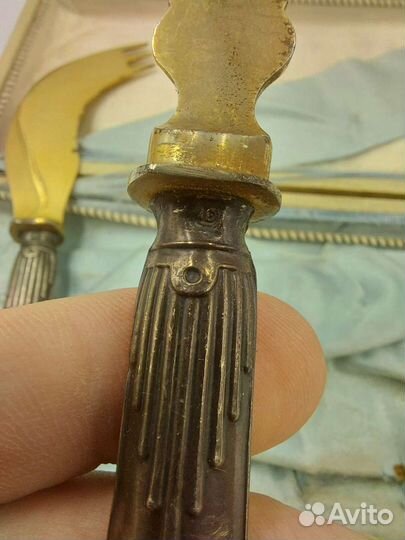 Аникварный набор столовых приборов серебро 84 пр