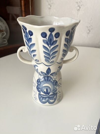 Ваза Гжель блюдо Гжель