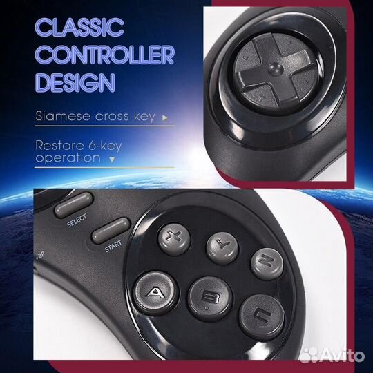 Беспроводная игровая консоль для Sega Genesis Game