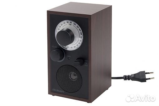 Радиоприемник Rolsen,черный/коричневый,новый