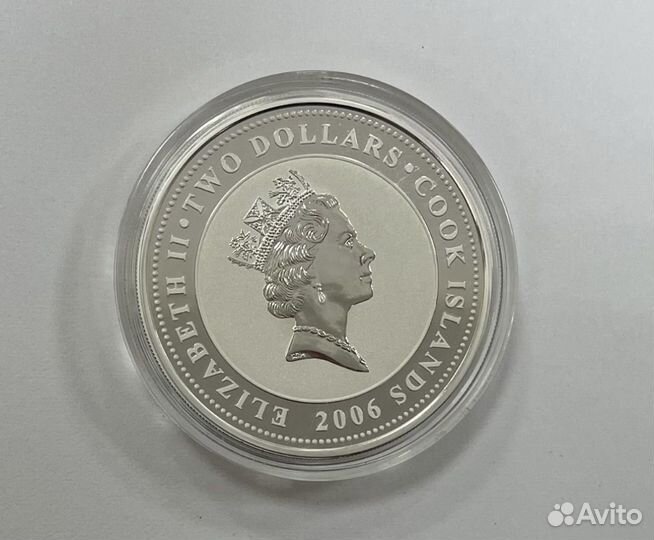 Острова Кука 2 доллара 2006 Борис Пастернак