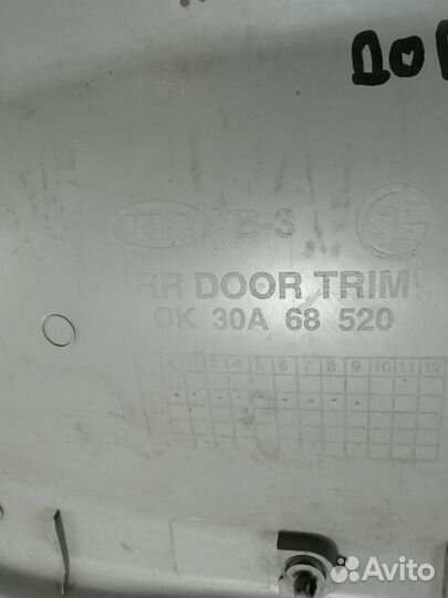 Обшивки дверей (карты) комплект Kia RIO 2000-2005