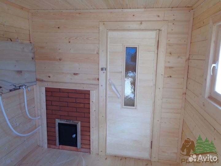 Баня брусовая 7x2.3м Звана