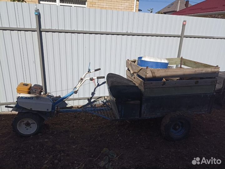 Мотоблок с телегой