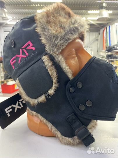 Шапка FXR Trapper Black Elec Pink