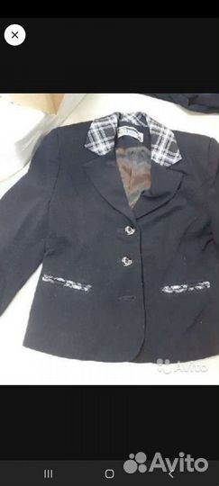 Пиджак школьный для девочки рост 32 размер 134