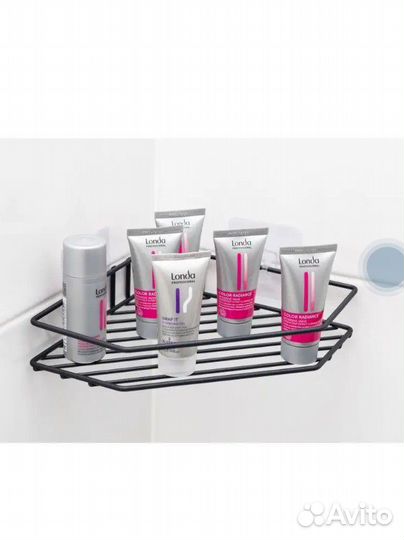 Угловая полка для ванной металическая новая