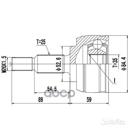 Шрус наружный перед прав/лев Z87242R Zikmar