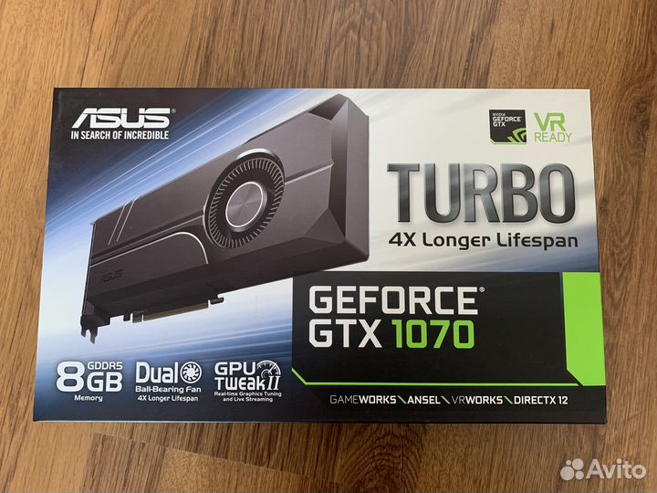 Видеокарта Asus GTX 1070 8GB
