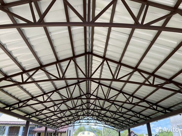 Строительство навесов металлоконструкции