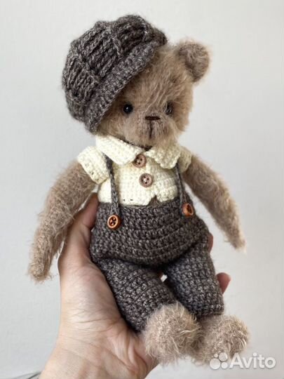 Игрушка вязаная тедди 