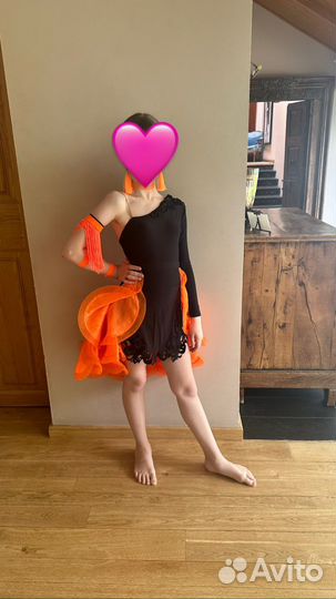 Костюм для бальных танцев девочке 150-156 ю-1