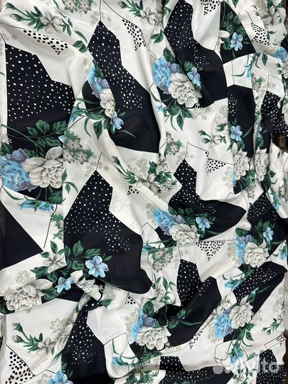 Отрез крепдешина ткани СССР