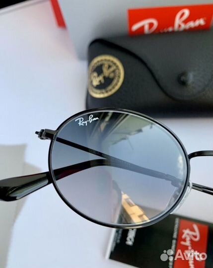 Очки ray ban oval пепельные