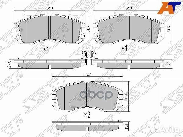 Колодки тормозные перед subaru impreza GC 92-00